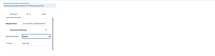 Remote Executor Settings