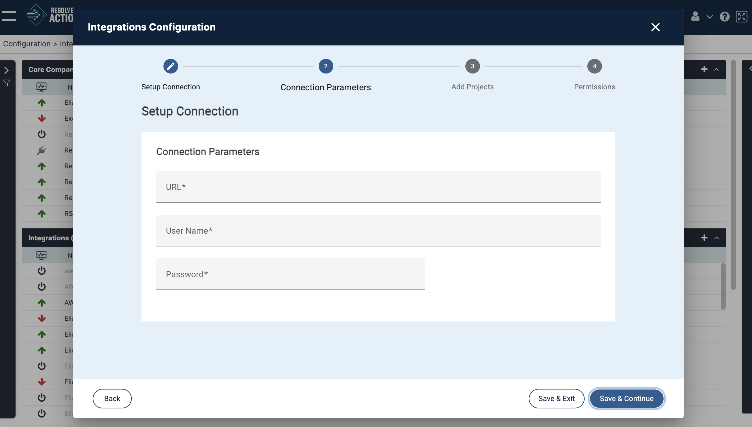 BMC ITSM connection parameters