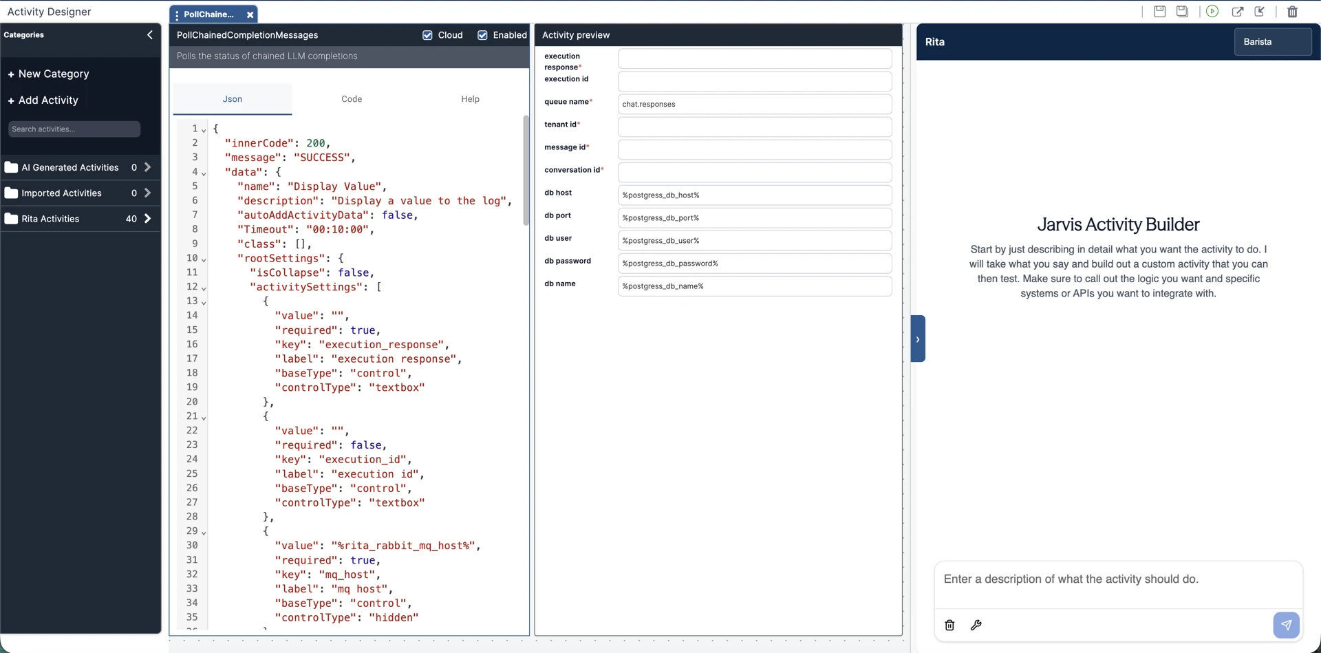 Jarvis Activity Builder