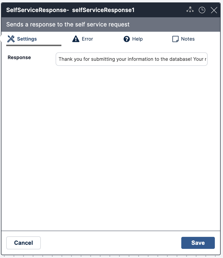 self service response