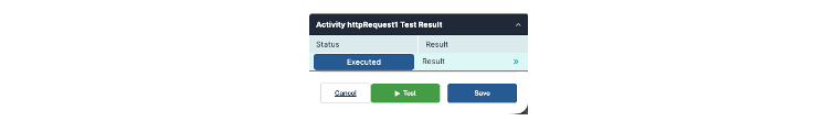 Test activity result