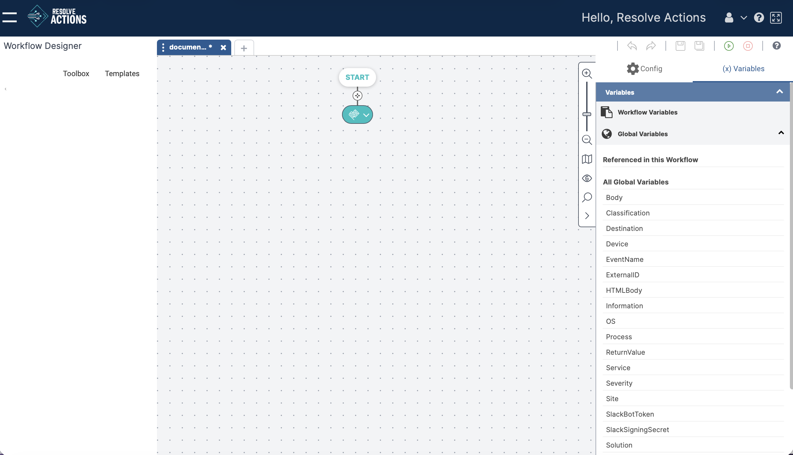 Workflow Designer Canvas